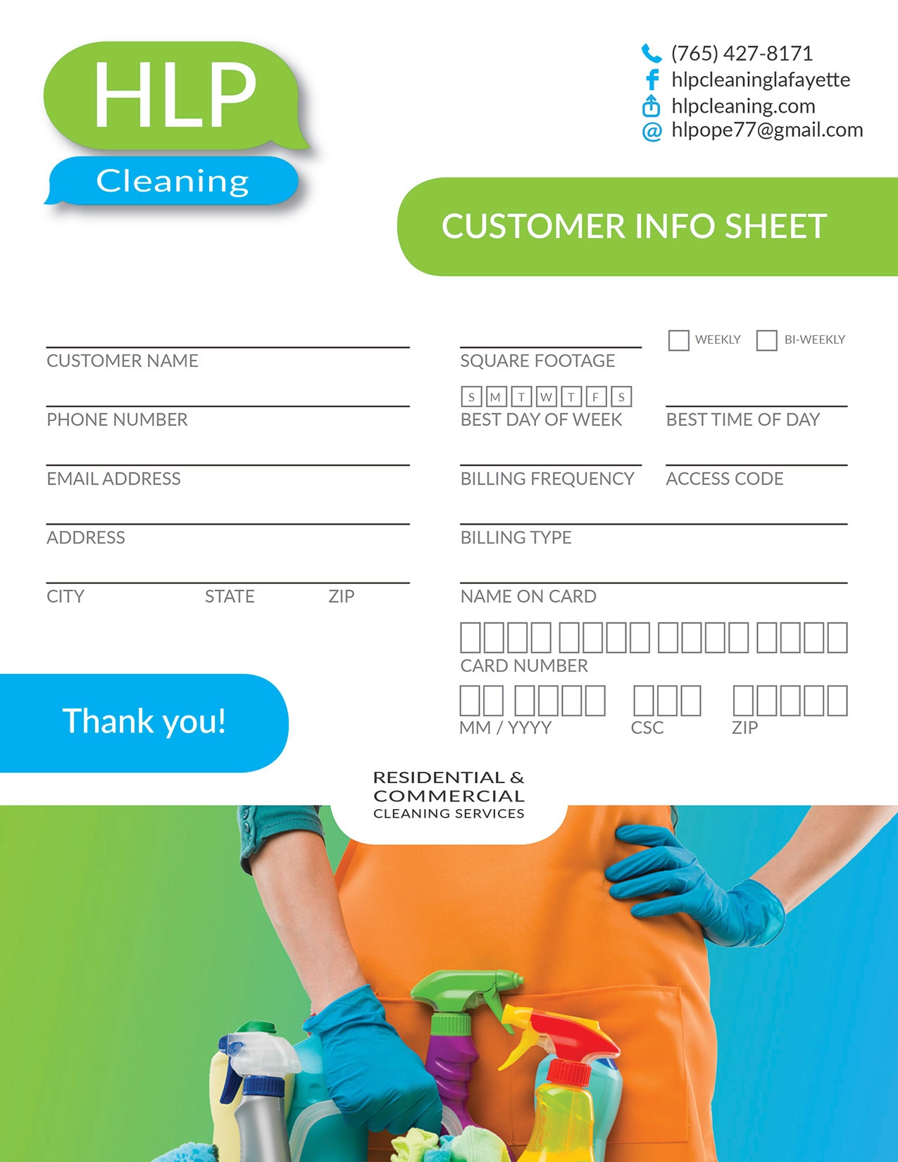 Brochure Design - HLP Cleaning